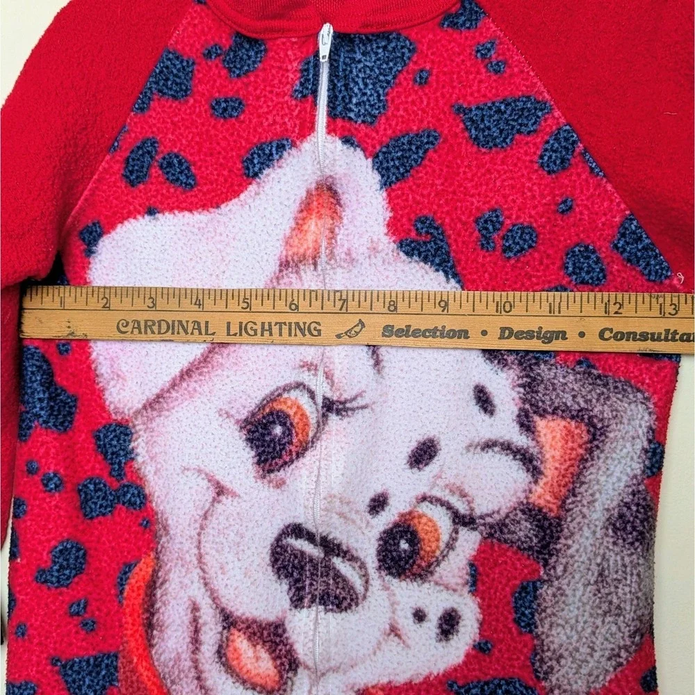 Vintage 101 Dalmatians Disney Movie 90s Footed Fleece Pajama Youth Size 6